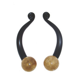 Myterra Gemstone Hardware - Gemstone 4" Cabinet Pull, Calcite Sphere - Cabinet And Drawer Handle Pulls