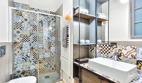 13 Bagni in cui le Piastrelle Rivestono Doccia e Pareti