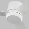 56" Clarity Max Rubberized White LED Damp Hugger Ceiling Fan