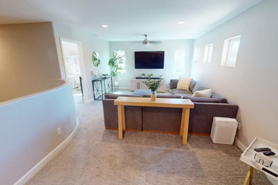 Example of a trendy family room design in Orange County