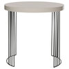 Safavieh Kelly Mid-Century Scandinavian Lacquer Side Table, Taupe/Black