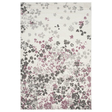 Safavieh Adirondack Adr115L Floral Rug, Ivory/Purple, 11'0"x15'0"