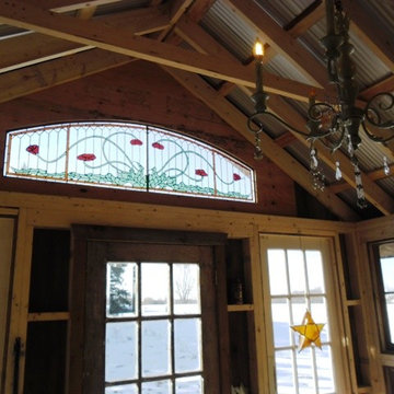 wood and glass back yard retreat