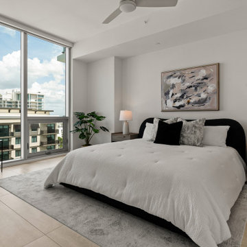 Primary Bedroom with Balcony Views — Quay Commons Sarasota