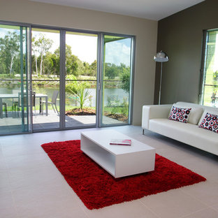 Example of a coastal home theater design in Brisbane