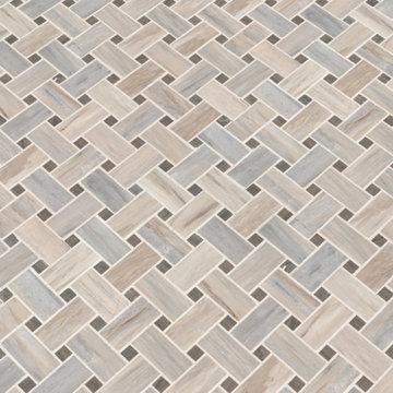 Bathroom Wall- Angora Basketweave 12X12 Mosaic