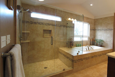 Example of an arts and crafts bathroom design in Other