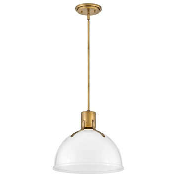 6.5W 1 LED Pendant In Industrial and Scandinavian Style-12 Inches Tall and 14