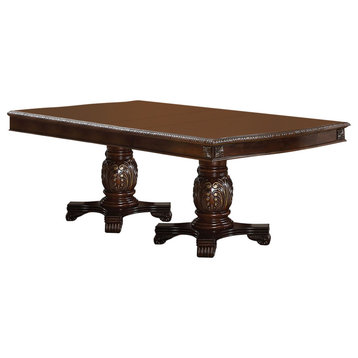 Acme Chateau de Ville Double Pedestal Dining Table, Espresso 64075