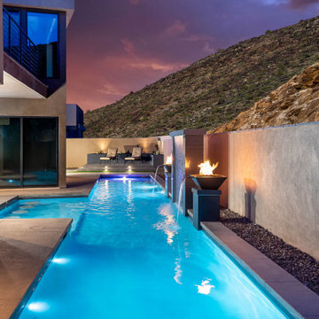 Sky View Dusk- Custom Swimming Pool Project