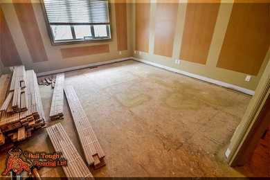 Red Oak Hardwood Floor Installation - Calgary