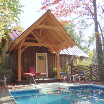 Rustic Rutland Pool House and Garage