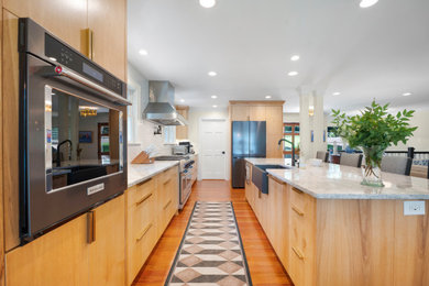 Example of a transitional kitchen design in Other