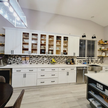 Prefab white shaker cabinets