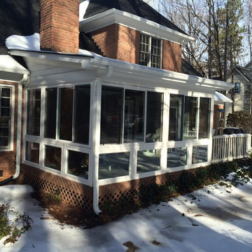 Screened Porch to Sunroom Conversion in Huntersville, NC.