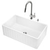 VIGO All-In-One 30" Matte Stone Farmhouse Kitchen Sink Set