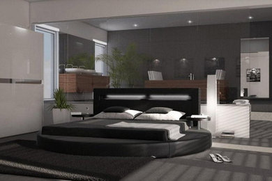 Bedroom - contemporary bedroom idea in Sacramento