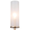 LNC 4-Lights Modern Matte gold Cylinder Frosted Glass Linear Chandelier