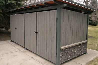 Double Garbage Enclosure - Urban Shed Calgary
