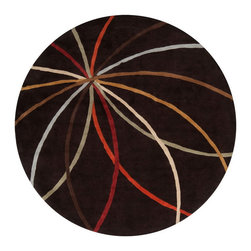 Forum Burnt Umber Round Rug - Rugs