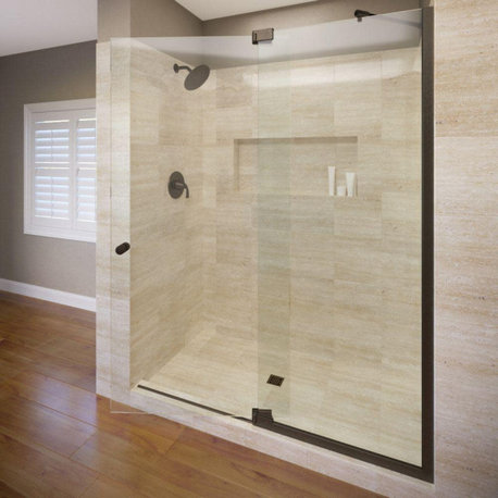 Basco CANA-935-60XP Cantour 76"H x 60"W Pivot Frameless Shower - Oil Rubbed