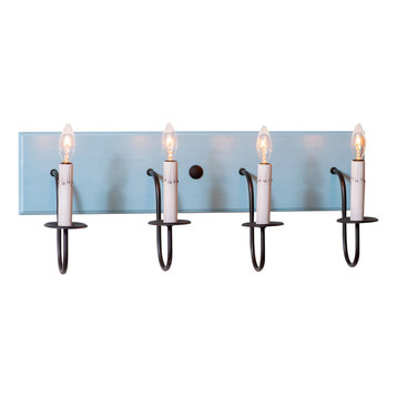 4 Light Vanity Light, Misty Blue