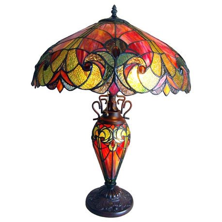 Liaison 3-Light Victorian Double Lit Table Lamp