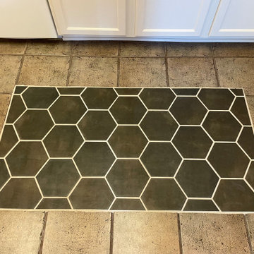 KITCHEN BACKSPLASH - Grey / White / Beige Picket Tile