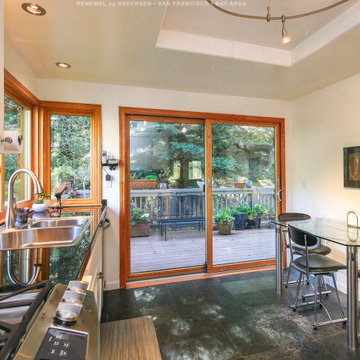 New Wood Patio Door and Windows in Terrific Kitchen - Renewal by Andersen Bay Ar
