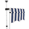 vidaXL Retractable Awning Folding Arm Awning 78.7" Blue and White Stripes