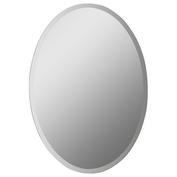 Odelia Oval Bevel Frameless Wall Mirror
