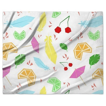 "Leaf the Tropical Fest to Me I" Sherpa Blanket 60"x50"