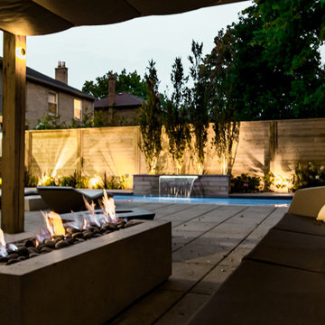 Front & Back Yard Project: Fibreglass Pool, driveway, interlocking, landscaping