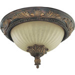 Quorum - Madeleine Traditional Ceiling Mount, Corsican Gold - Number of Bulbs: 2
