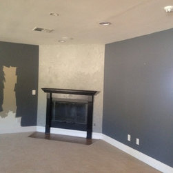 Family Room (Before) - Indoor Fireplaces