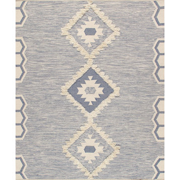 Pasargad Santa Fe Collection Cotton and Wool Area Rug, 8'0"x10'0"