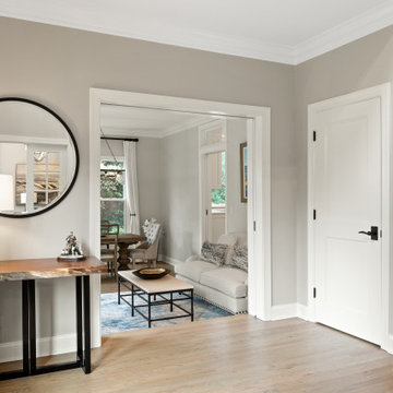 New glass pocket doors in entry way
