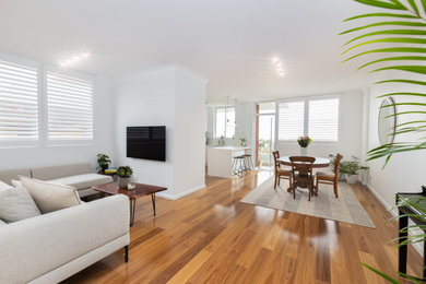 Photo of a contemporary family room in Sydney.