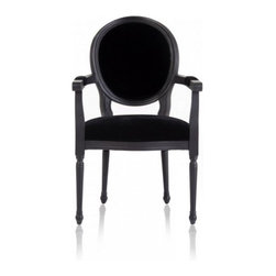 New Louis Black Armchair - Dining Chairs