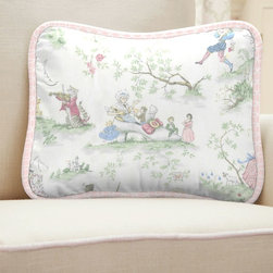 Pink Over the Moon Toile Decorative Pillow - Nursery Decor