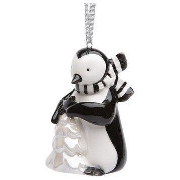 Penguin Holding A Christmas Tree Ornament