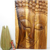 Haussmann Eco Wood Buddha Panel Ushnisha Design 24"x36", Walnut Oil