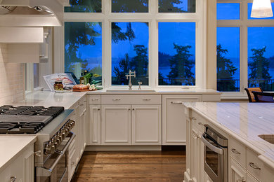 Inspiration for a transitional kitchen remodel in Seattle