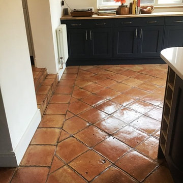 Cleaning a Terracotta Tiled Kitchen Floor in Moulton