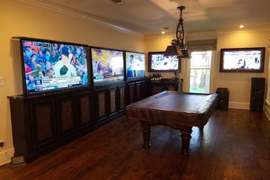 Arts and crafts home bar photo in Dallas