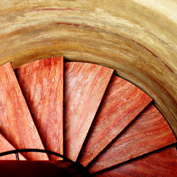 Particolare dei gradini della scala elicoidale
