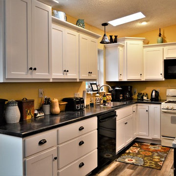 Knox, IN. BaileyTown USA, White Kitchen with Haas Lifestyle Island