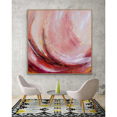 Large Landscape artwork Oil Painting on Canvas - Modern Wall Blissful  Sunrise 4 - LargeModernArt