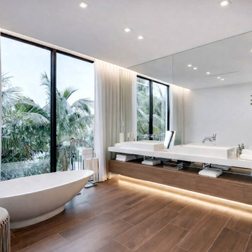 Custom Floating Bathroom Vanity by VelArt, Boca Raton, FL