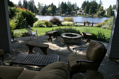 Photo of a large contemporary patio in Seattle.